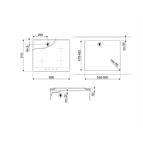 Варочная поверхность индукционная SMEG SI 964 NM